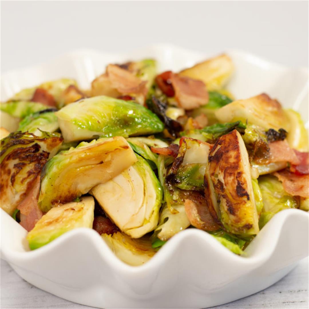 Brussels Sprouts with Bacon & Maple Syrup
