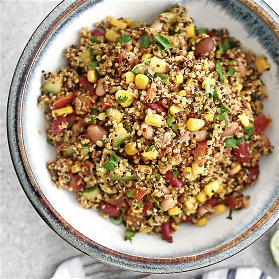 Quick and easy Mexican quinoa salad