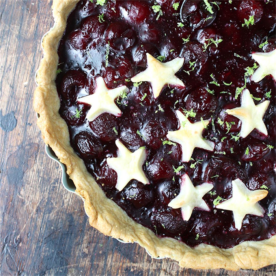 Recipe: Lime and Fresh Cherry Pie