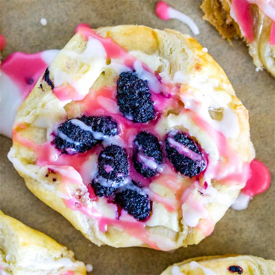 Mulberry Puff Pastry Danishes