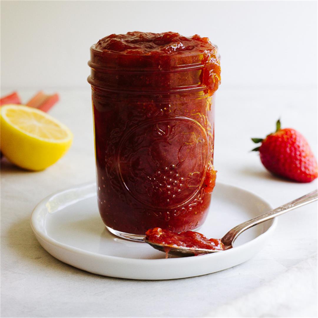 Small Batch Rhubarb Strawberry Jam
