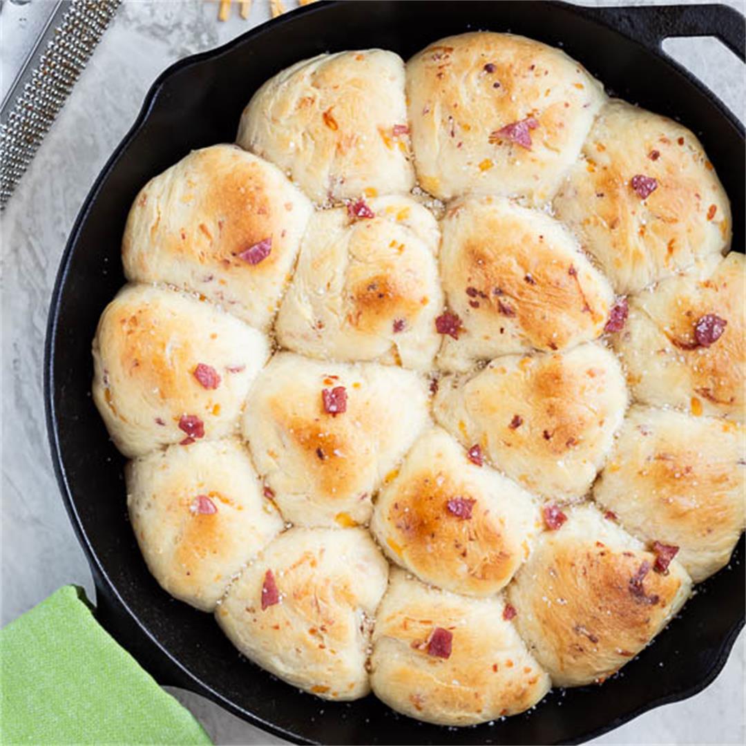 Skillet Bacon Cheese Rolls