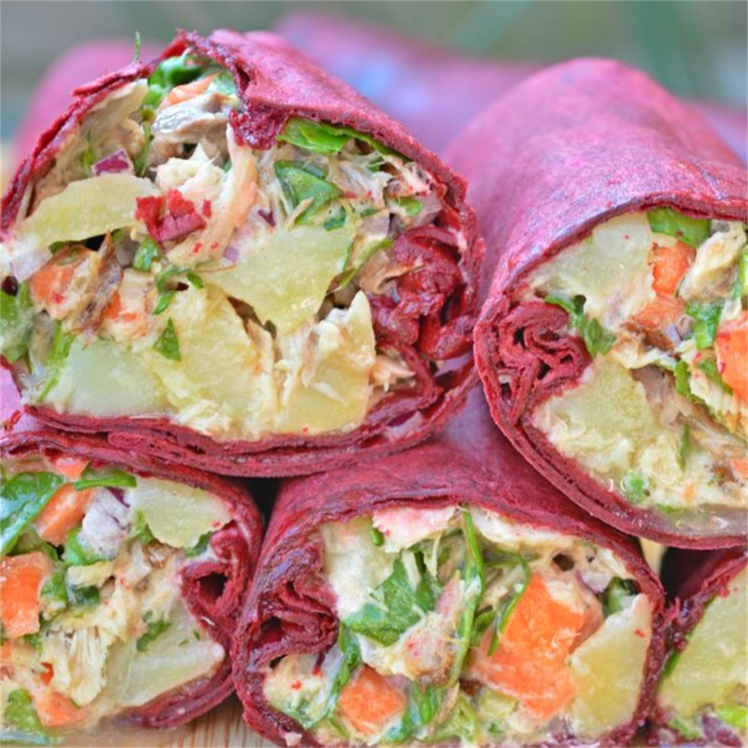 Mackerel Salad Beetroot Wraps — Tasty Food for Busy Mums