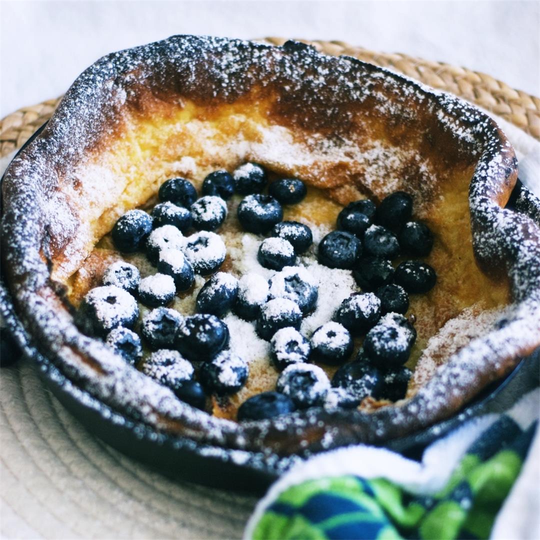 Dutch Baby With Blueberries