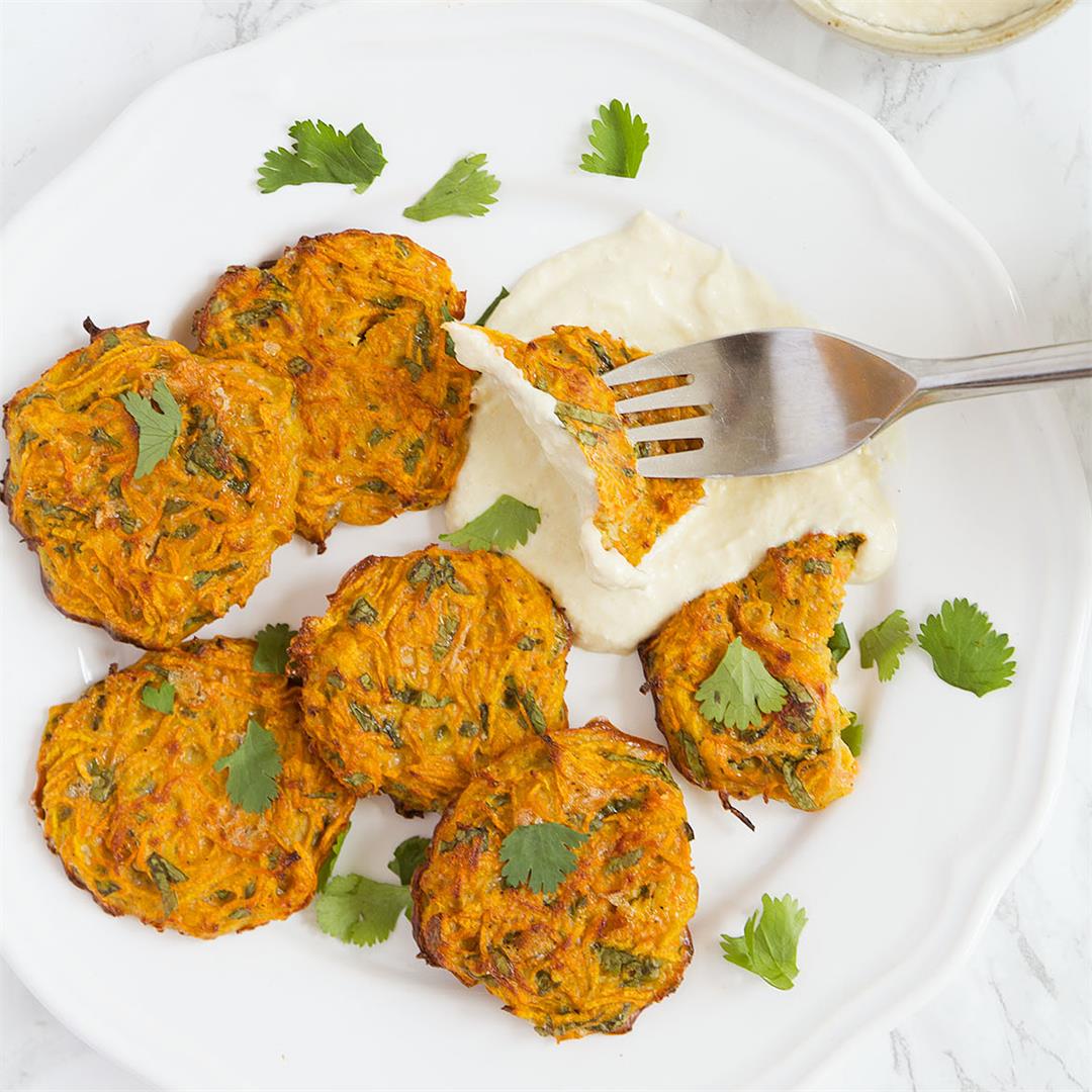 5 ingredient healthy carrot fritters