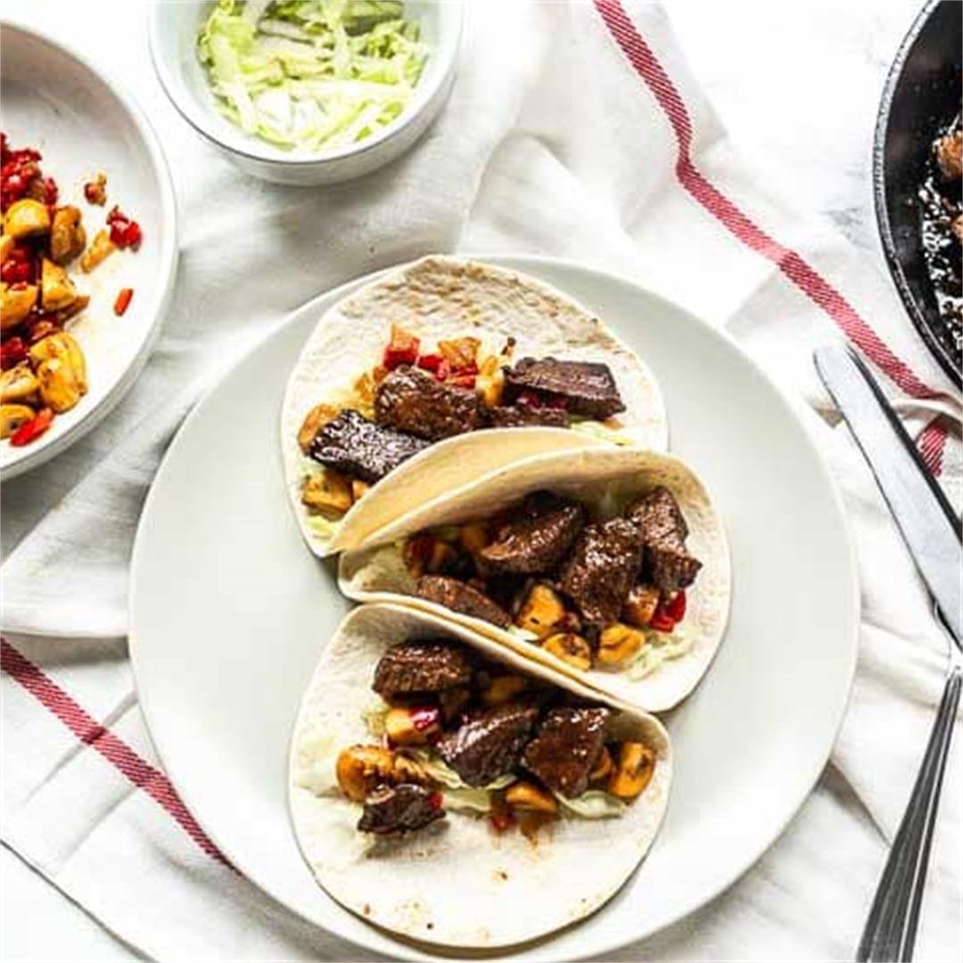 Mexican steak tacos