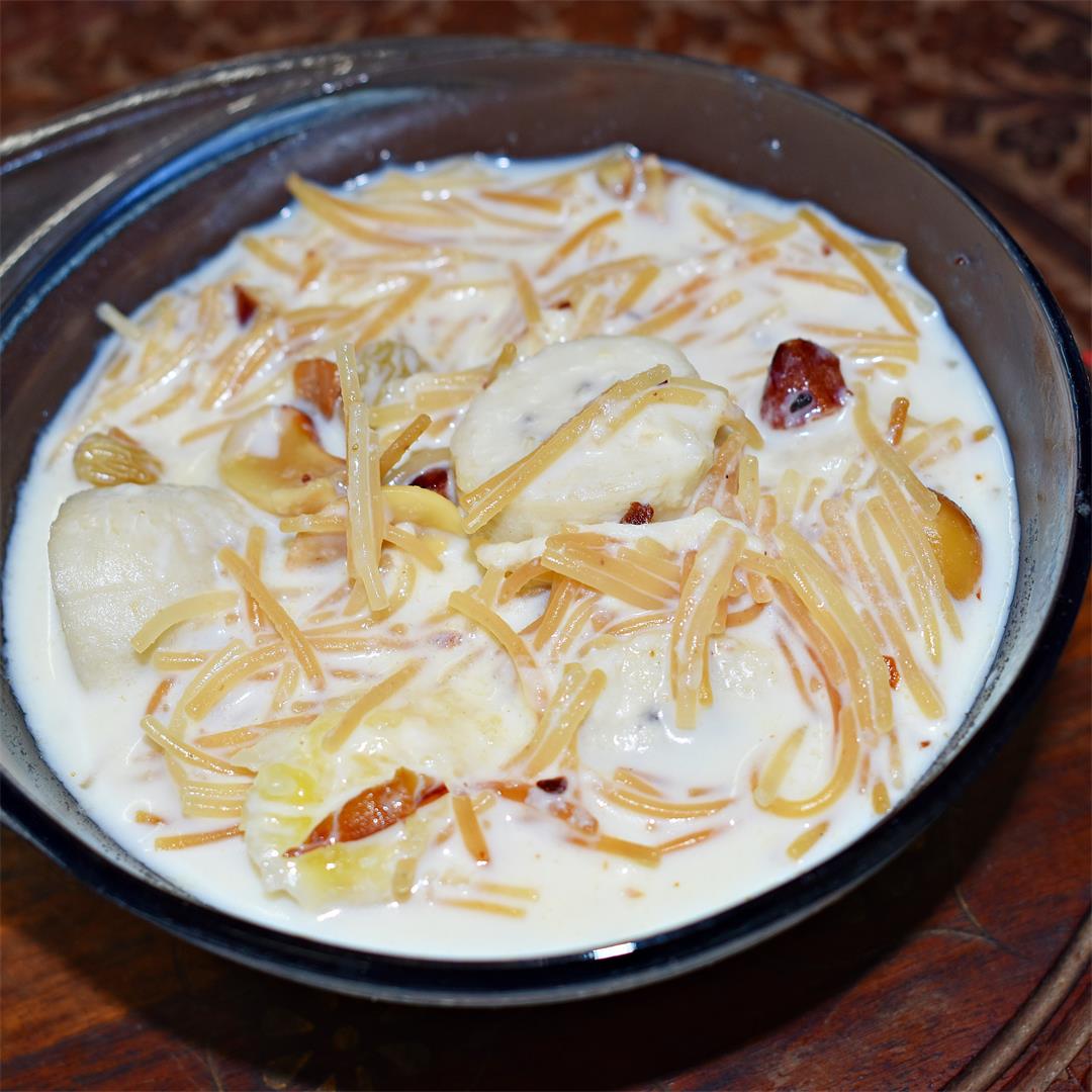 Vemicelli Bannana Custard - Kheer with Bannana and custard