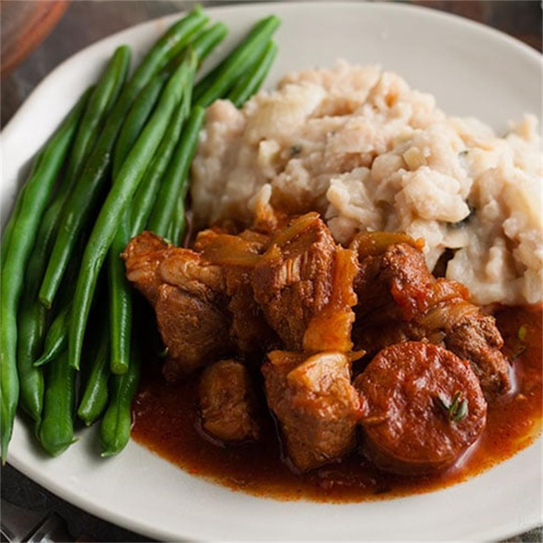 Pork and chorizo stew