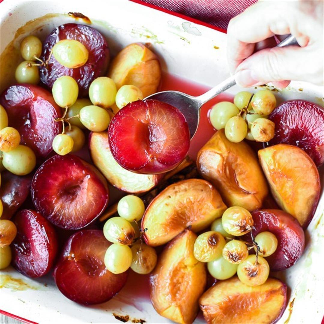 Roasted Fruit with Prosecco and Honey