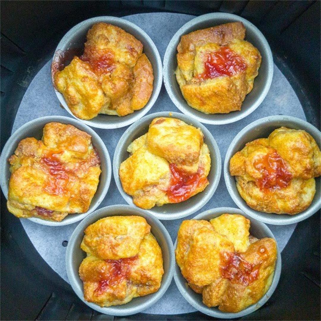 Maple Peanut Butter and Jelly French Toast Cups