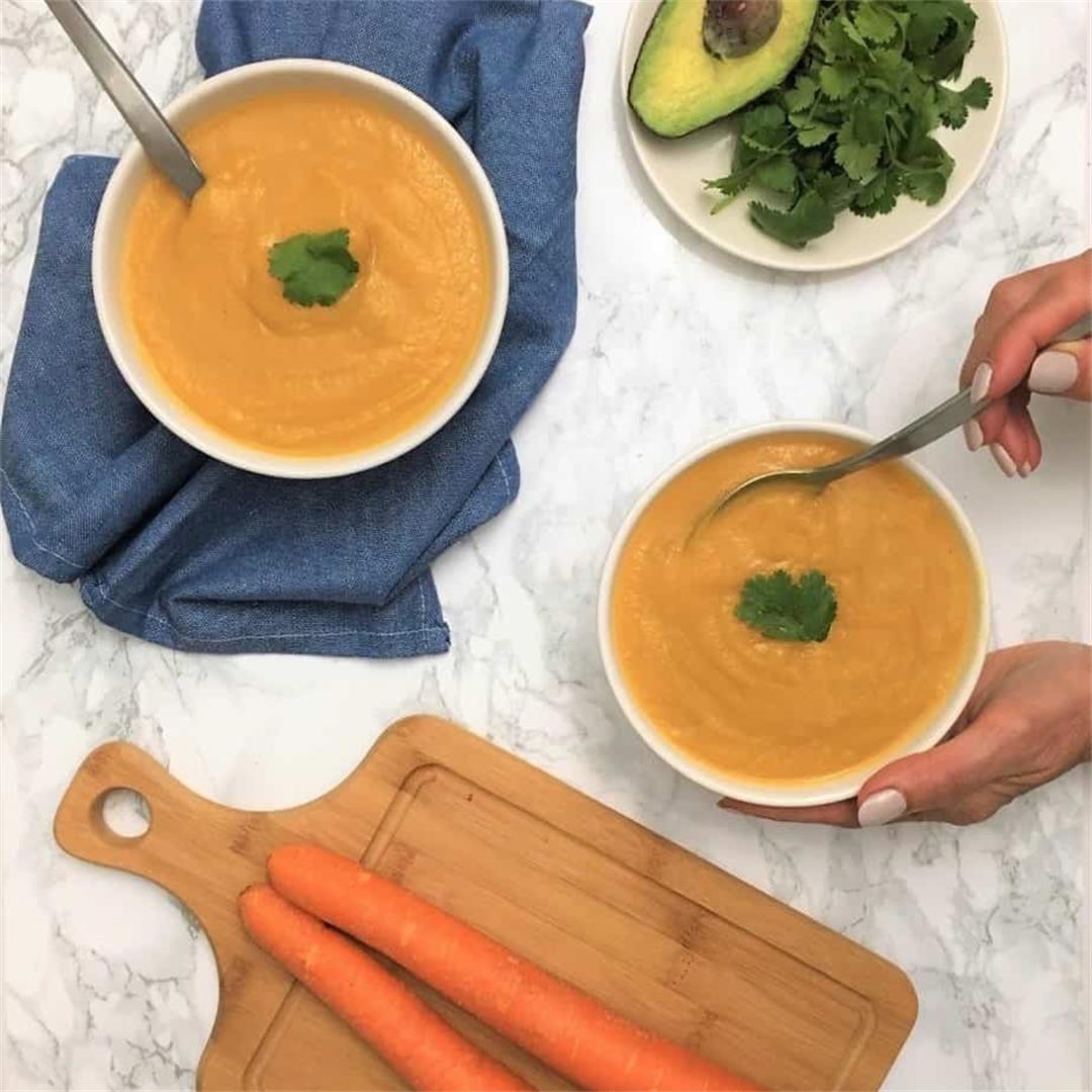 Carrot Cauliflower Soup w/ Dill & Sage -This Healthy Kitchen