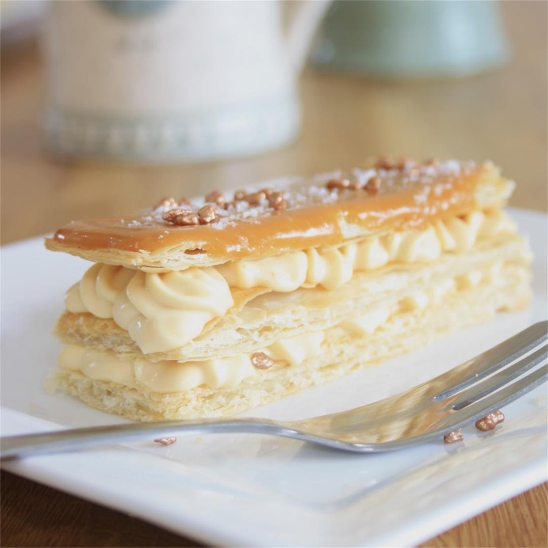 Salted Caramel Mille Feuille French Napoleans
