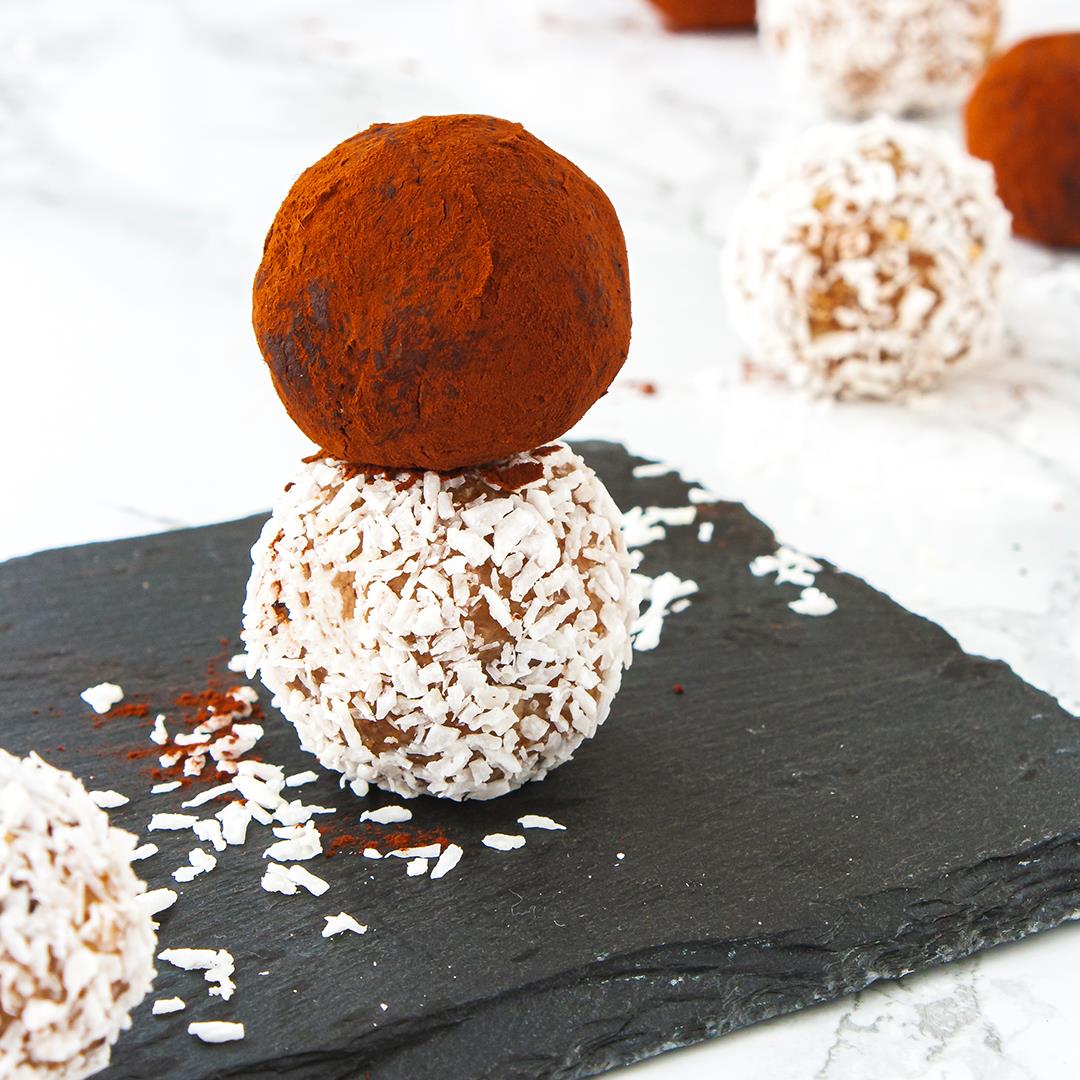 Cashew and Oat Truffles with Cacao Nibs
