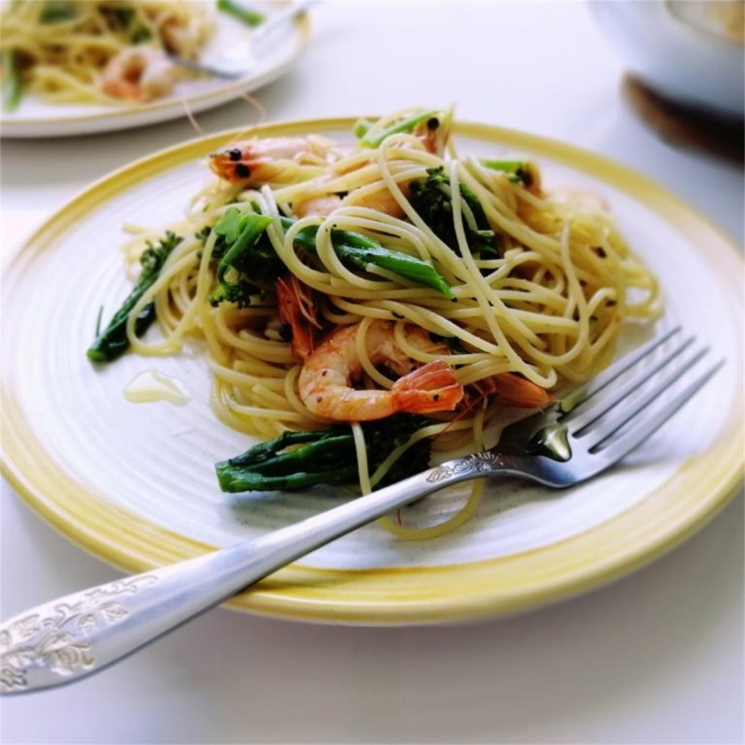 Prawn Pasta with Broccolini