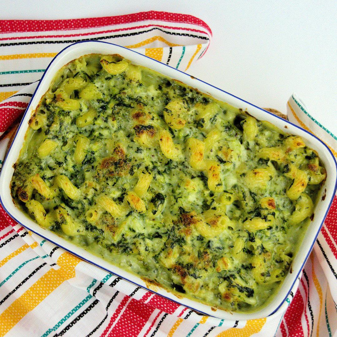 Broccoli and Spinach Mac and Cheese