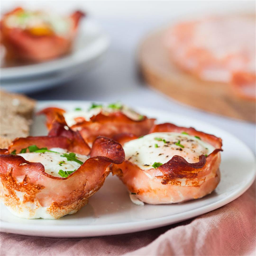 Baked Ham and Eggs Cups {Low-Carb, Gluten-Free}
