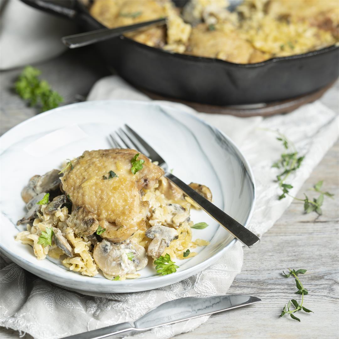 Skillet Chicken and Orzo