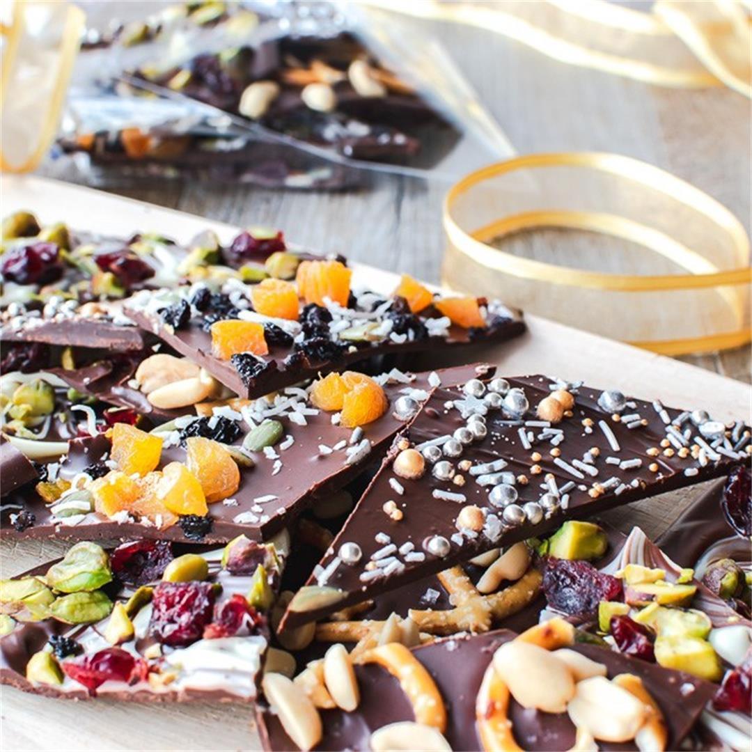 Chocolate Bark is easy and great for gift giving