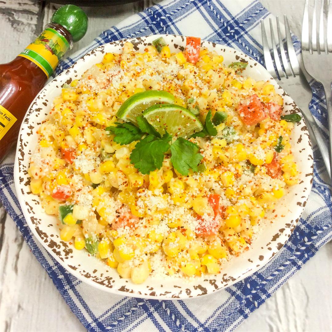 Ultimate Spicy Mexican Street Corn Salad