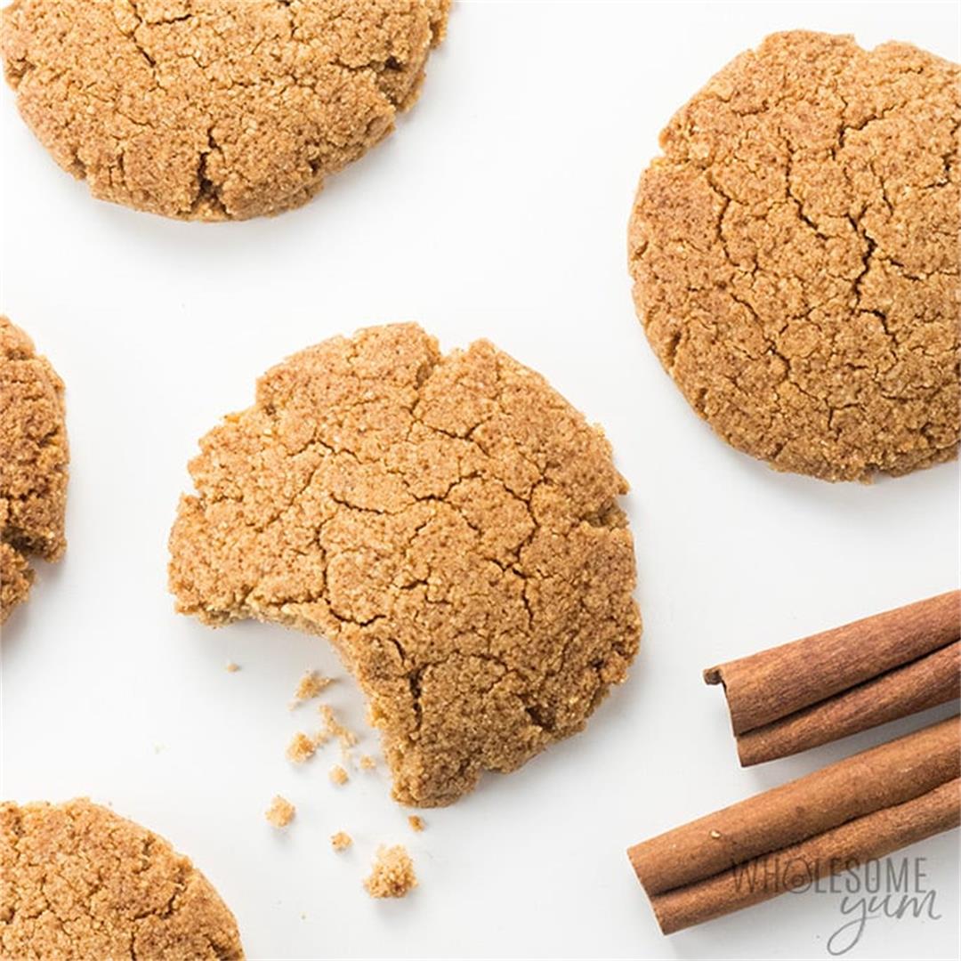 Low Carb Gluten-Free Ginger Snaps Cookies Recipe (VIDEO!)