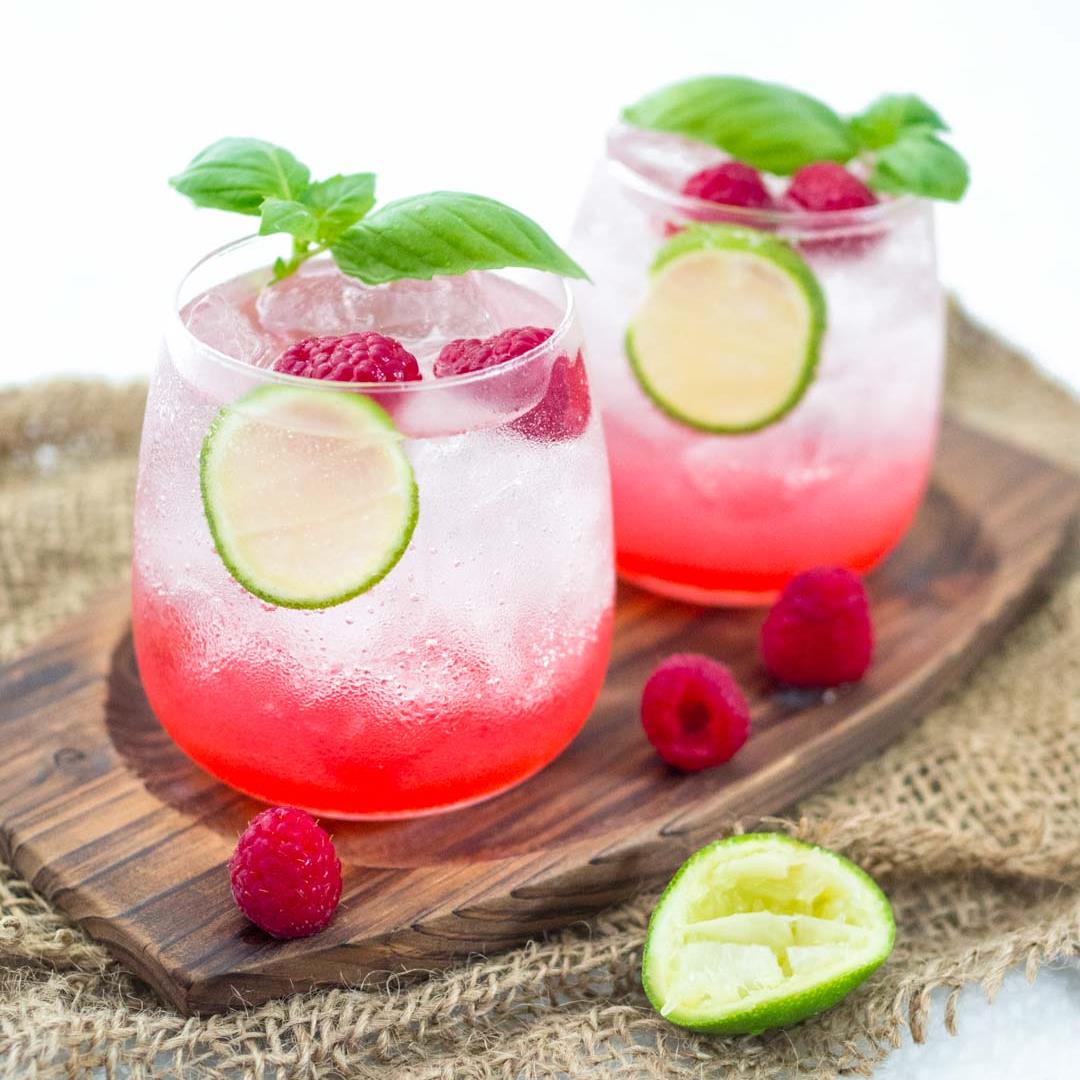 Raspberry Lime Vodka Cocktail