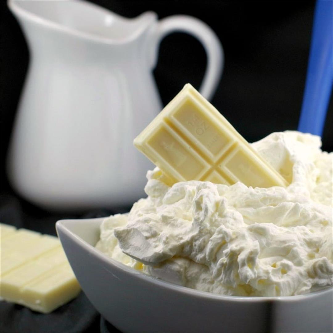 2 Ingredient White Chocolate Whipped Cream Frosting