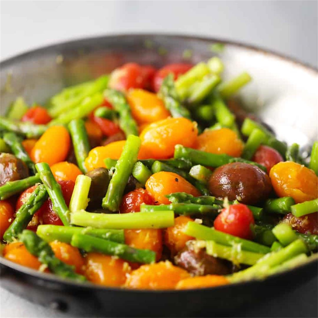 Asparagus and Tomatoes with Lemon