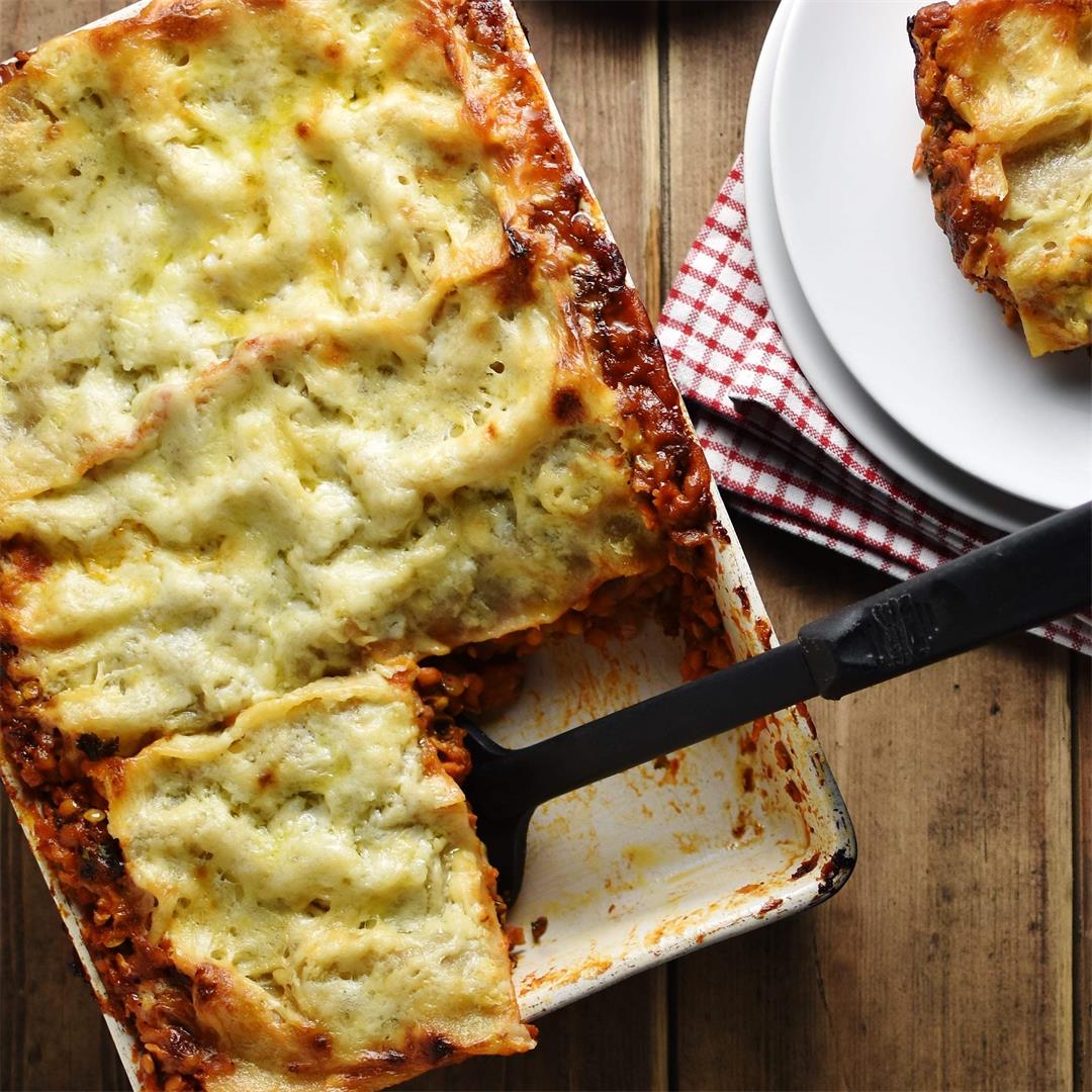 Lentil Lasagna with Kale