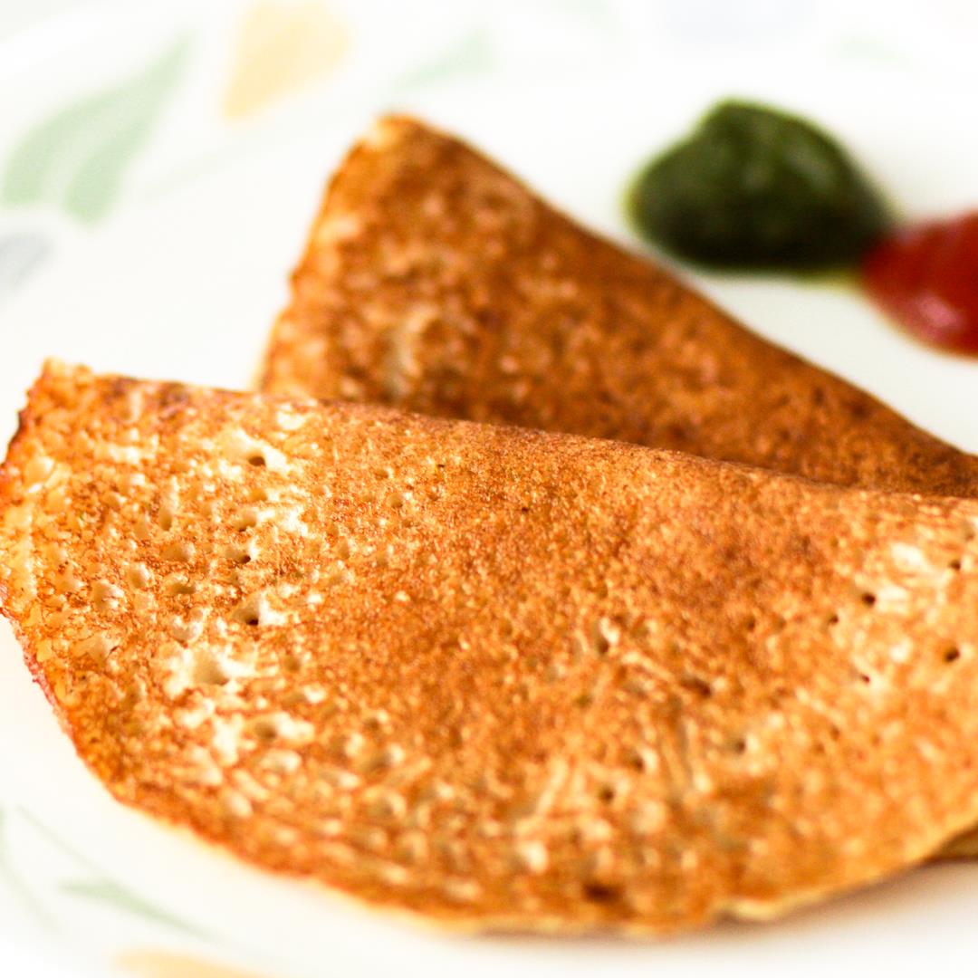 Moong Dal chilla - vegan pancake made with lentils