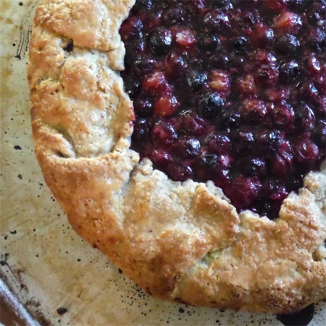 Blueberry Galette with Almond Crust