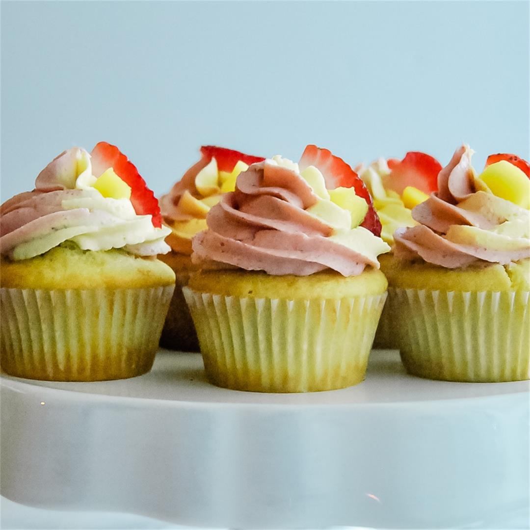 Strawberry Mango Cupcakes