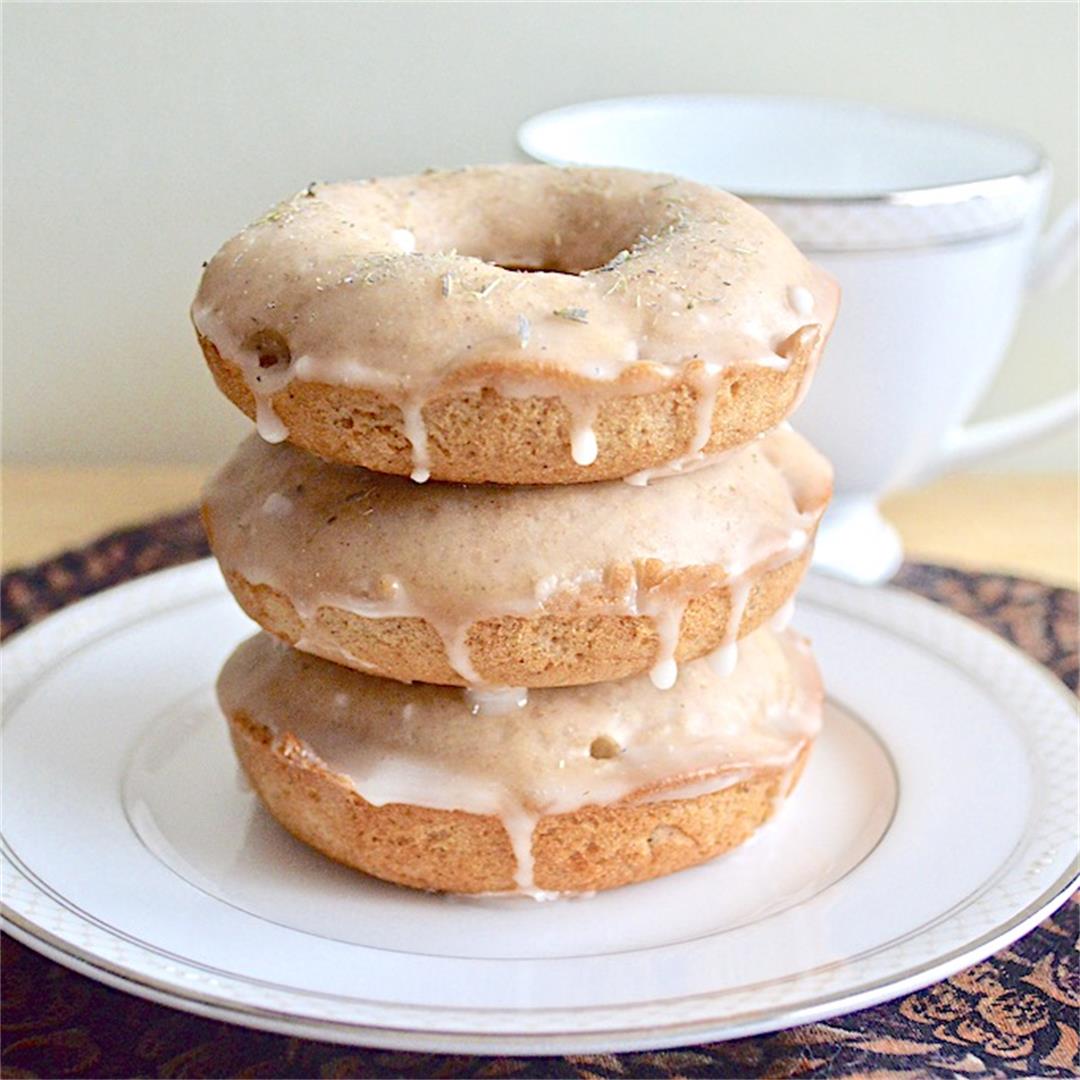 Spiced Floral Lemon Donuts - Jeanie and Lulu's Kitchen