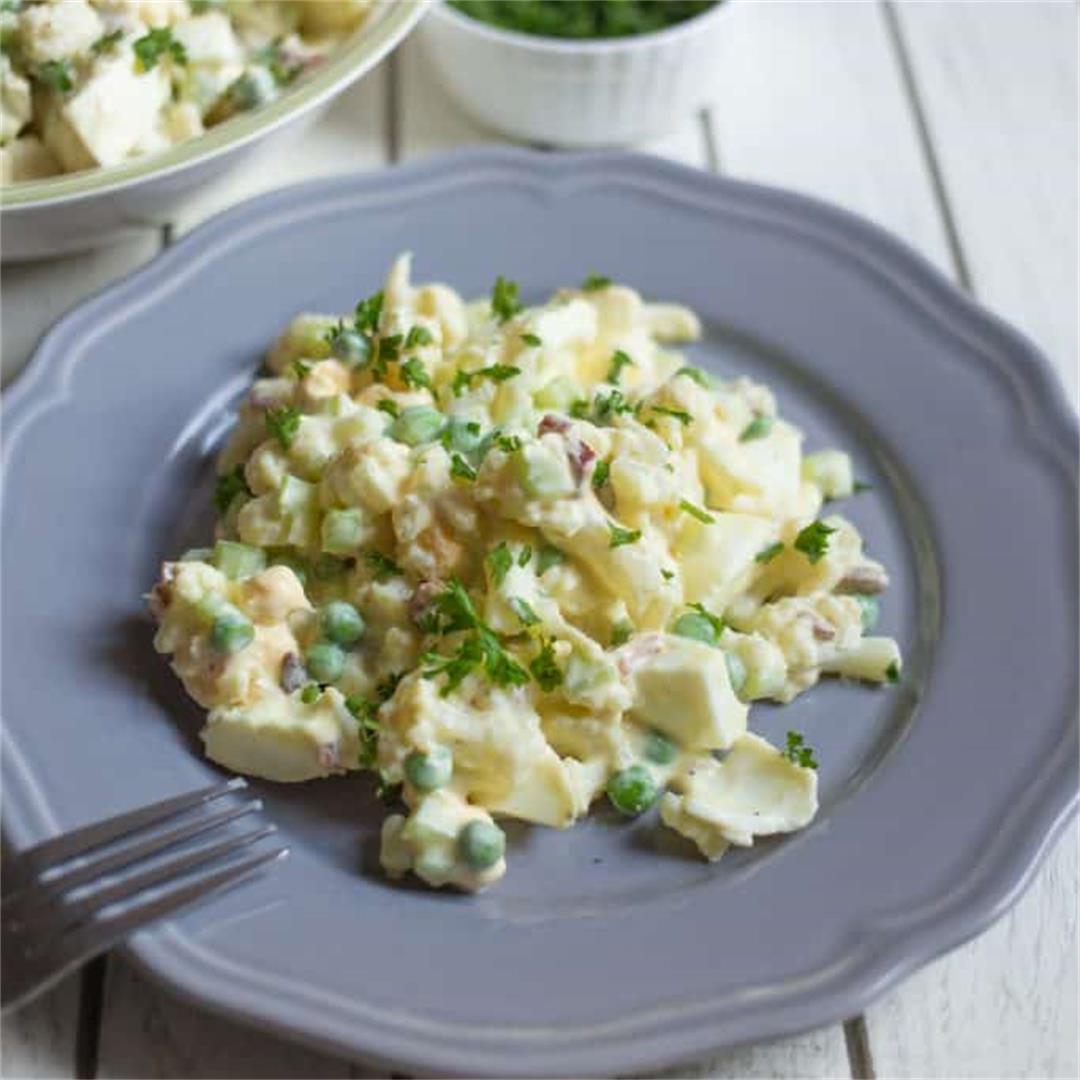 Cauliflower Potato Salad Recipe (with bacon)