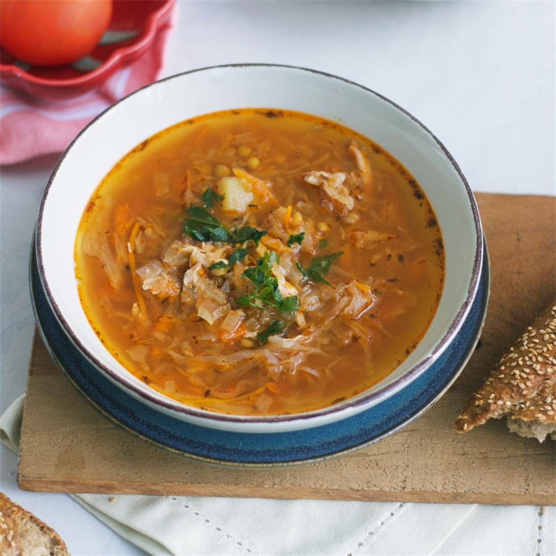 Cabbage Soup With Tomatoes (Polish-Style)