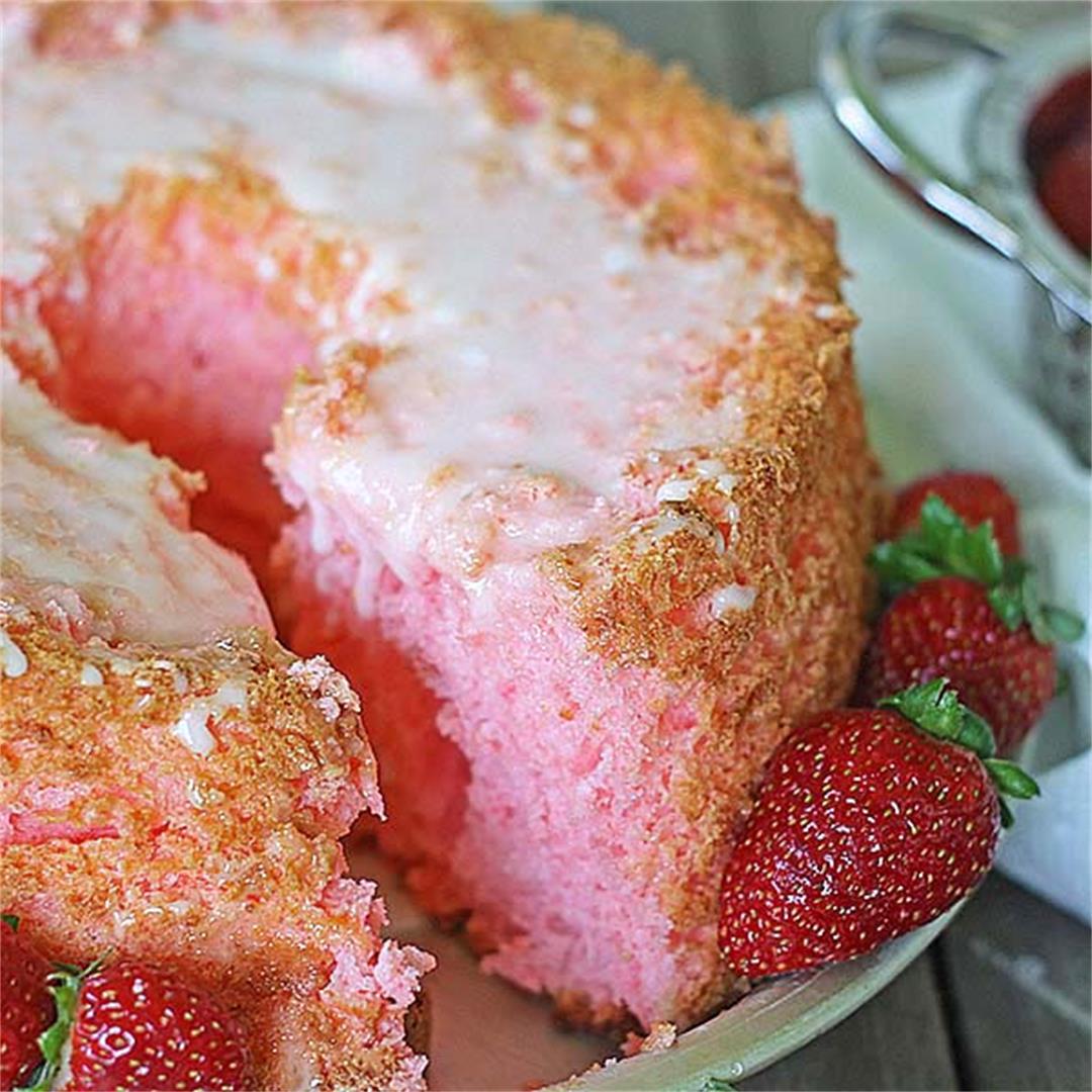 Pink Lemonade Angel Food Cake