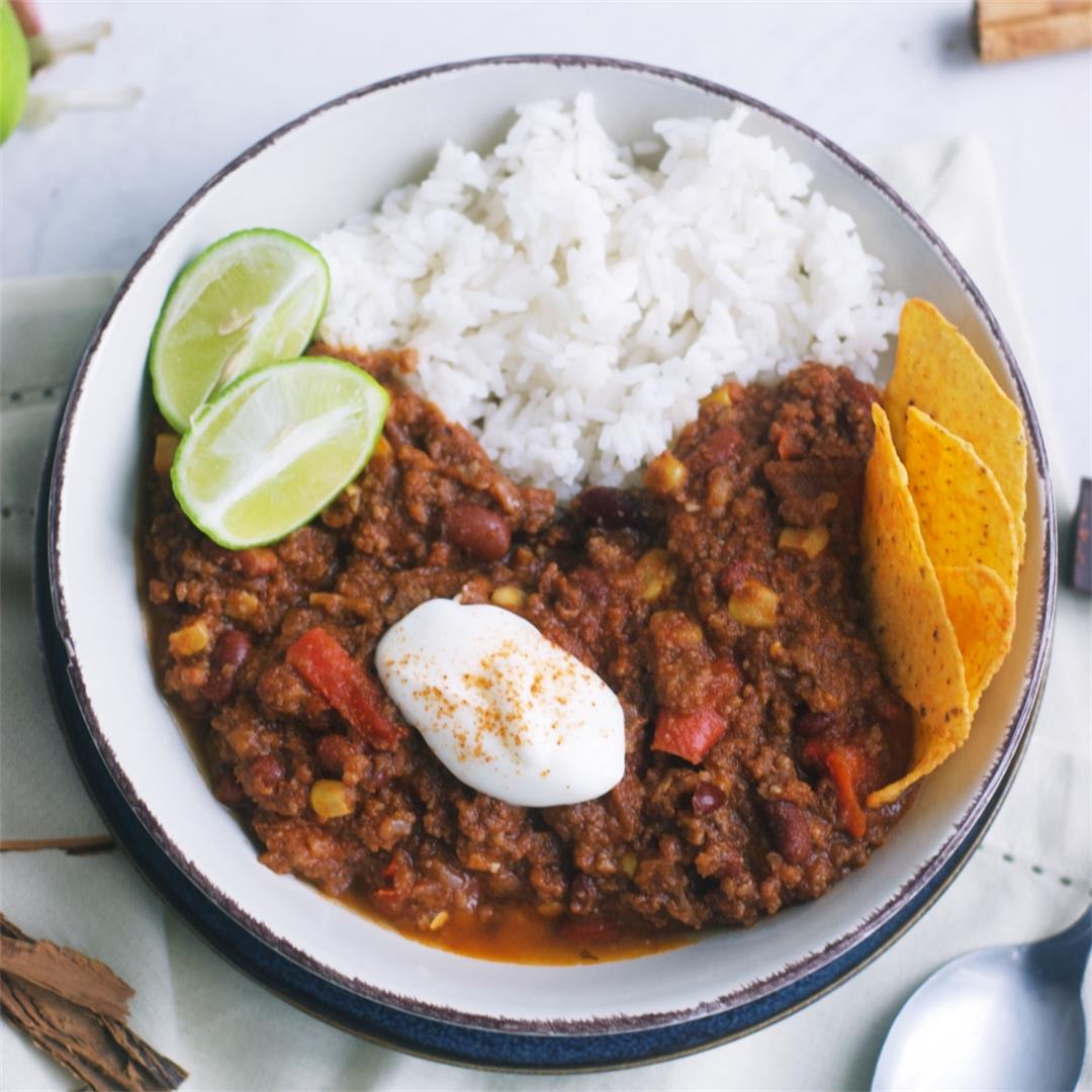 Easy Chilli Con Carne (With Chocolate And Coffee)