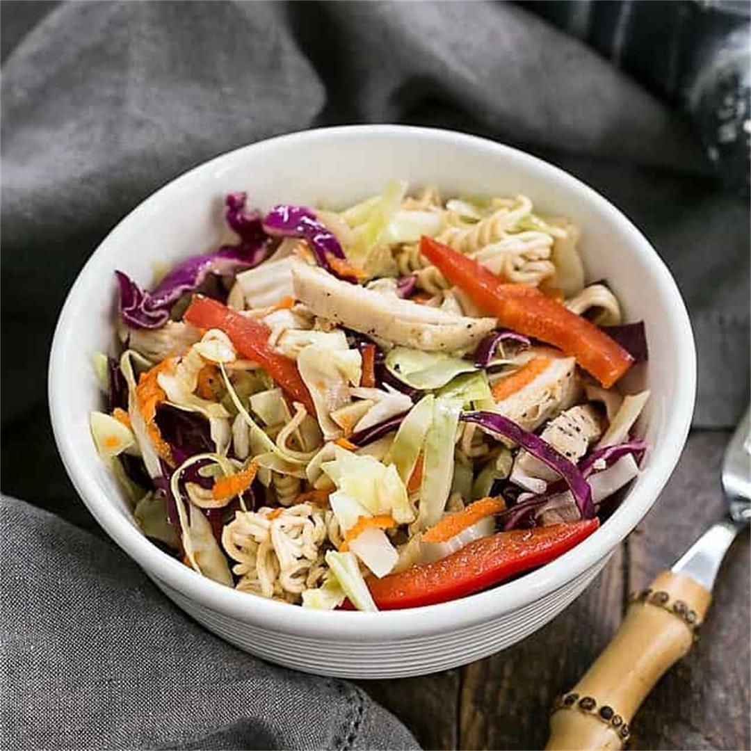 Asian Ramen Noodle Salad with Chicken