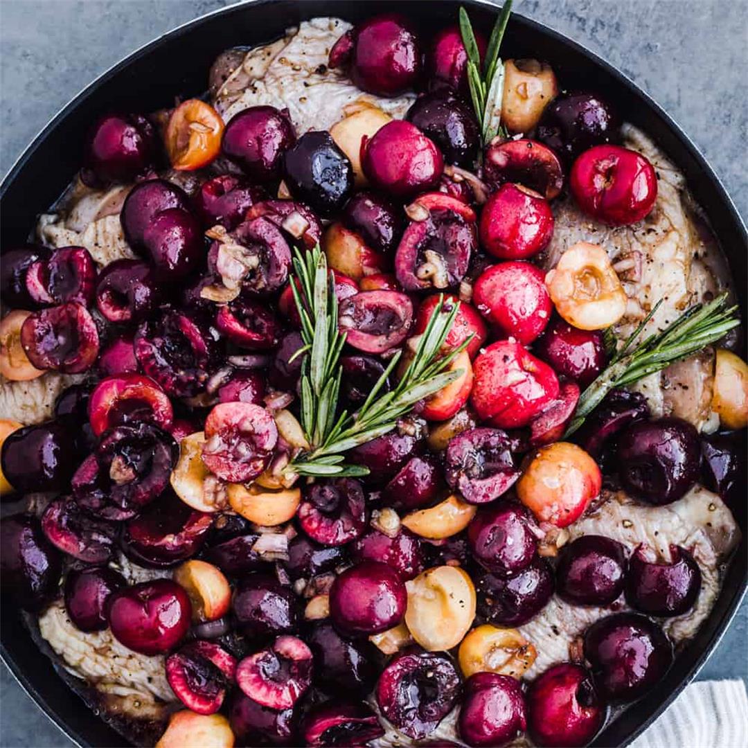 Oven Roasted Cherry Chicken with Rosemary