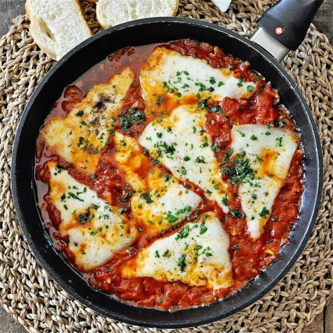 Manchego Cheese and Tomato Skillet with Smoked Paprika