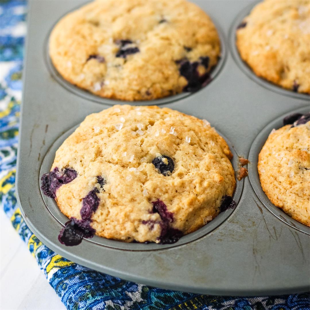 Toaster Oven Blueberry Muffins (Small Batch Recipe)