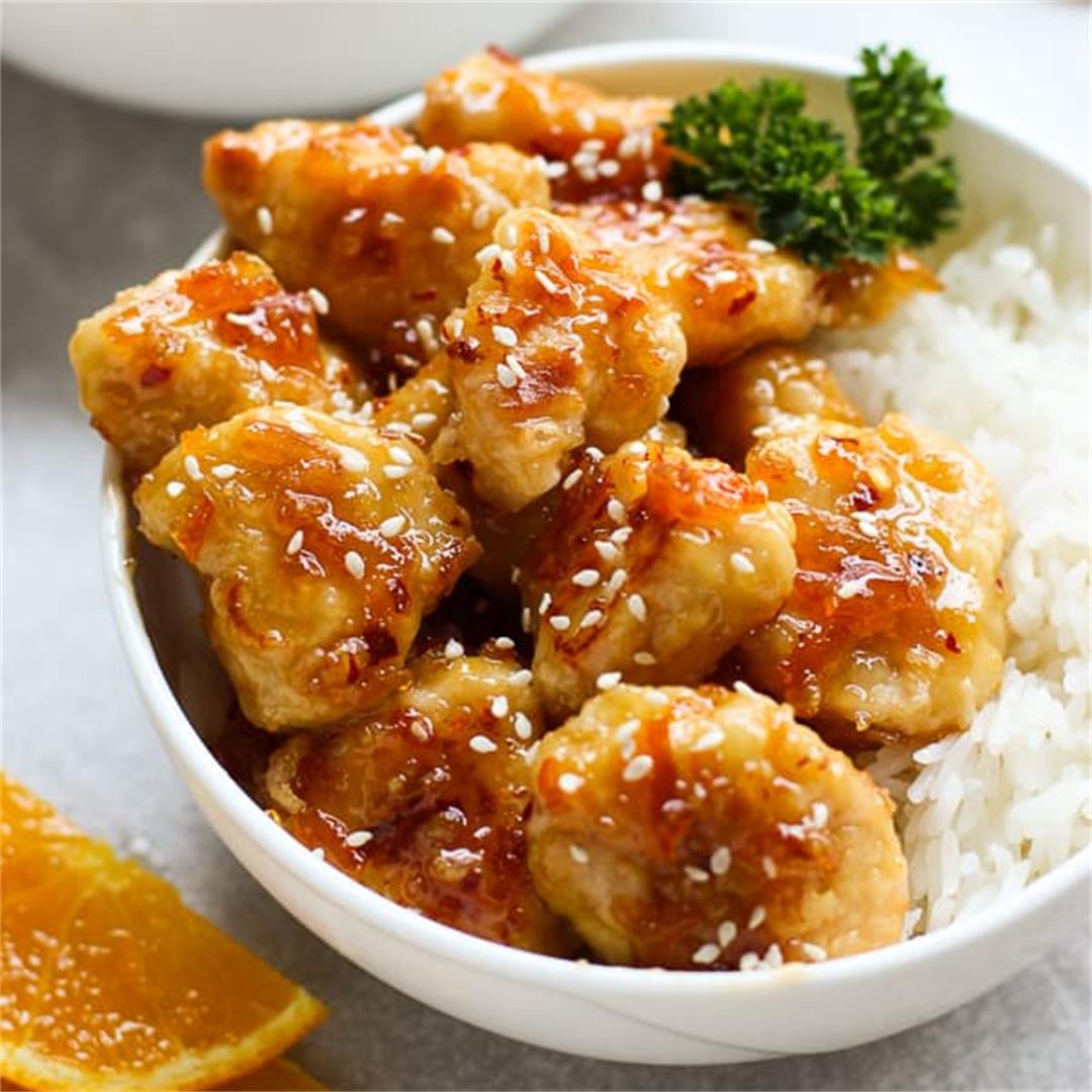 Easy Baked Orange Chicken (Chinese takeout copycat)