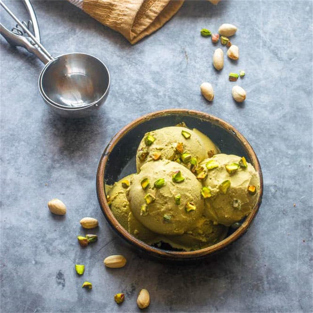 Vegan pistachio ice cream