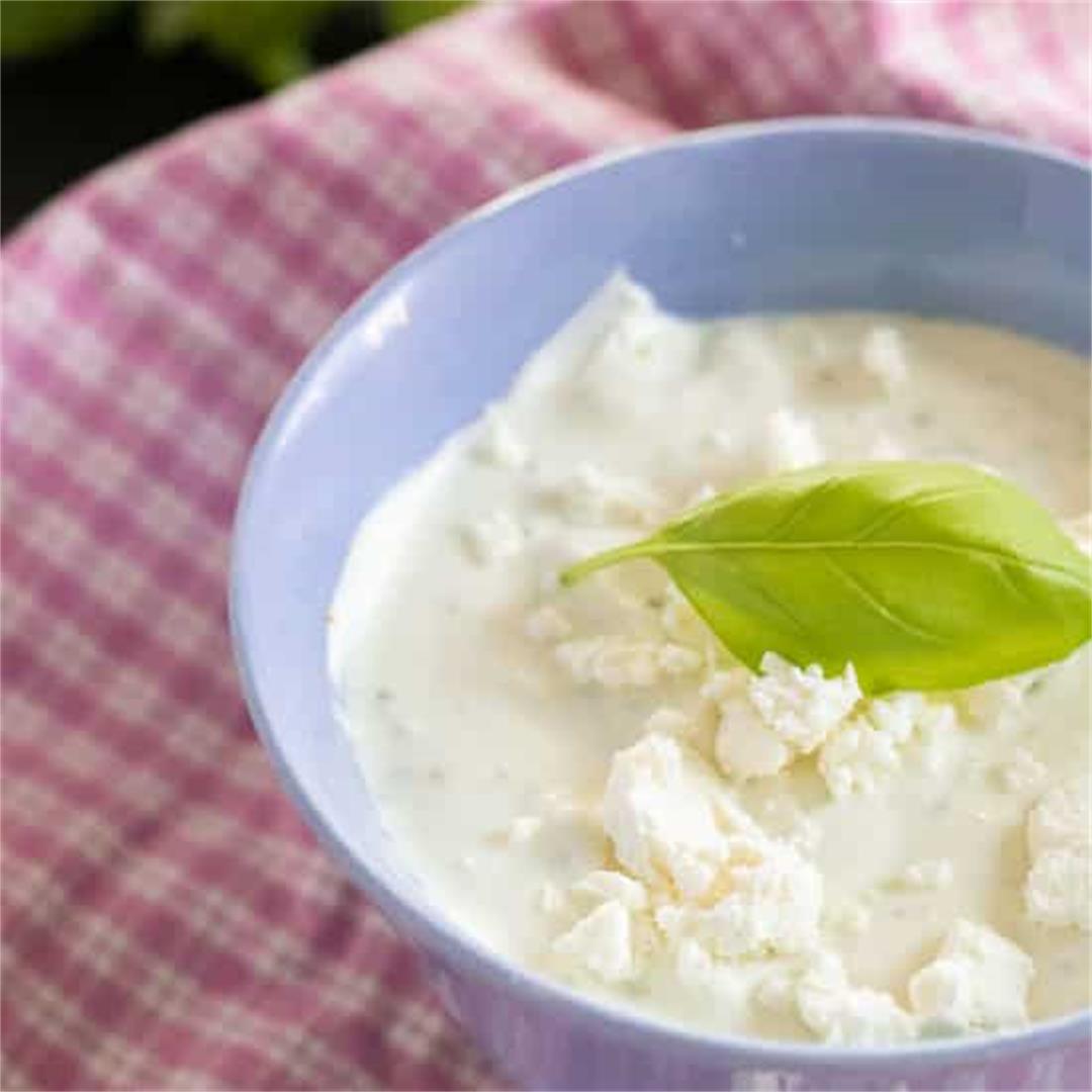 Whipped Feta Cheese with Basil [Low Carb]
