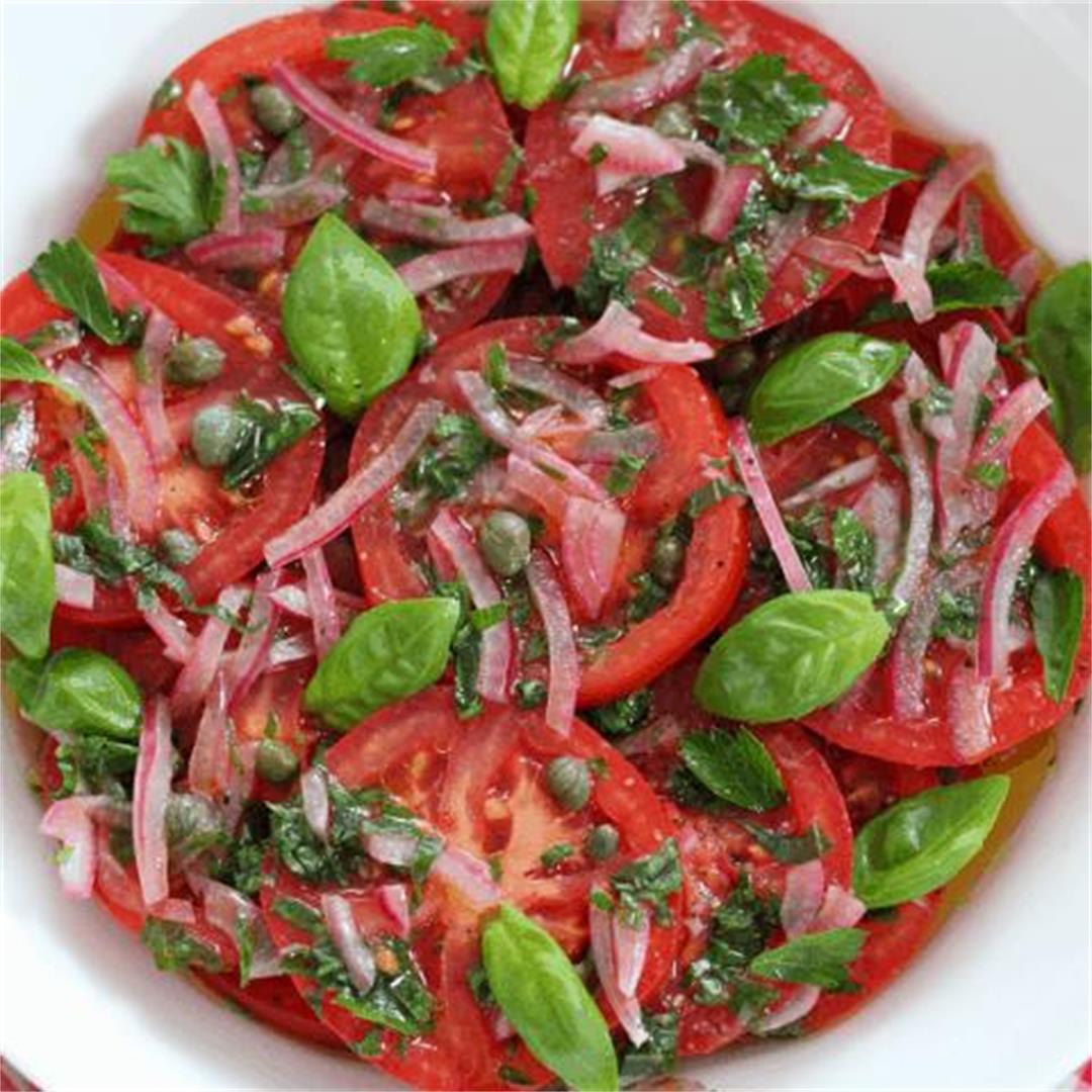 Marinated Tomato Salad - It's Not Complicated Recipes
