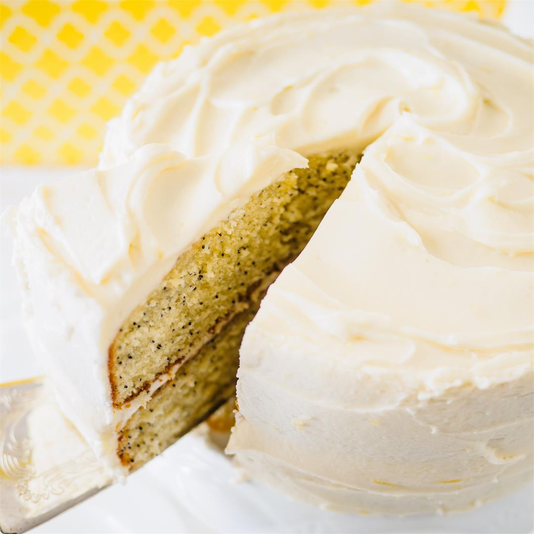 Lemon Poppy Seed Cake with Cream Cheese Frosting