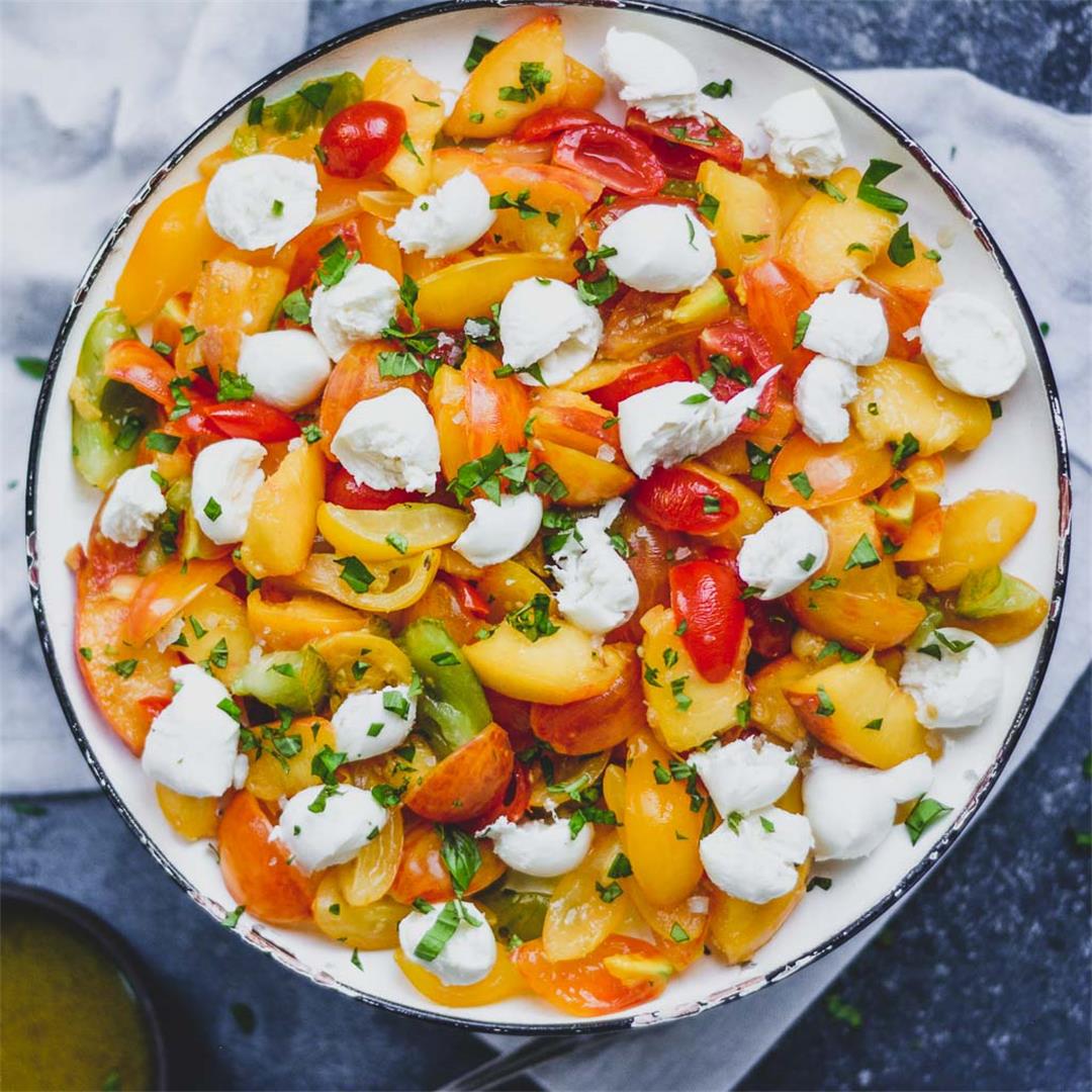 Marinated Peach and Tomato Salad — Wanderings in My Kitchen