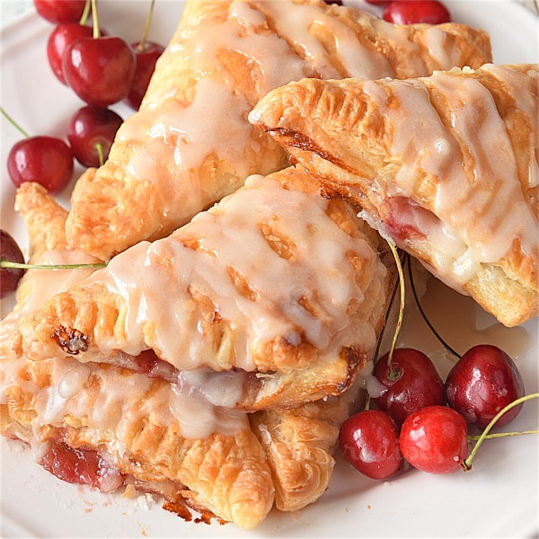 Cherry Turnovers{With Puff Pastry}