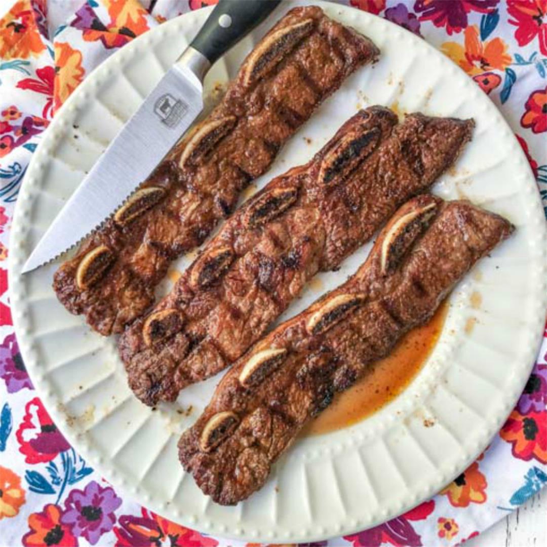 Grilled Short Ribs with Moroccan Rub for an easy low carb dinne