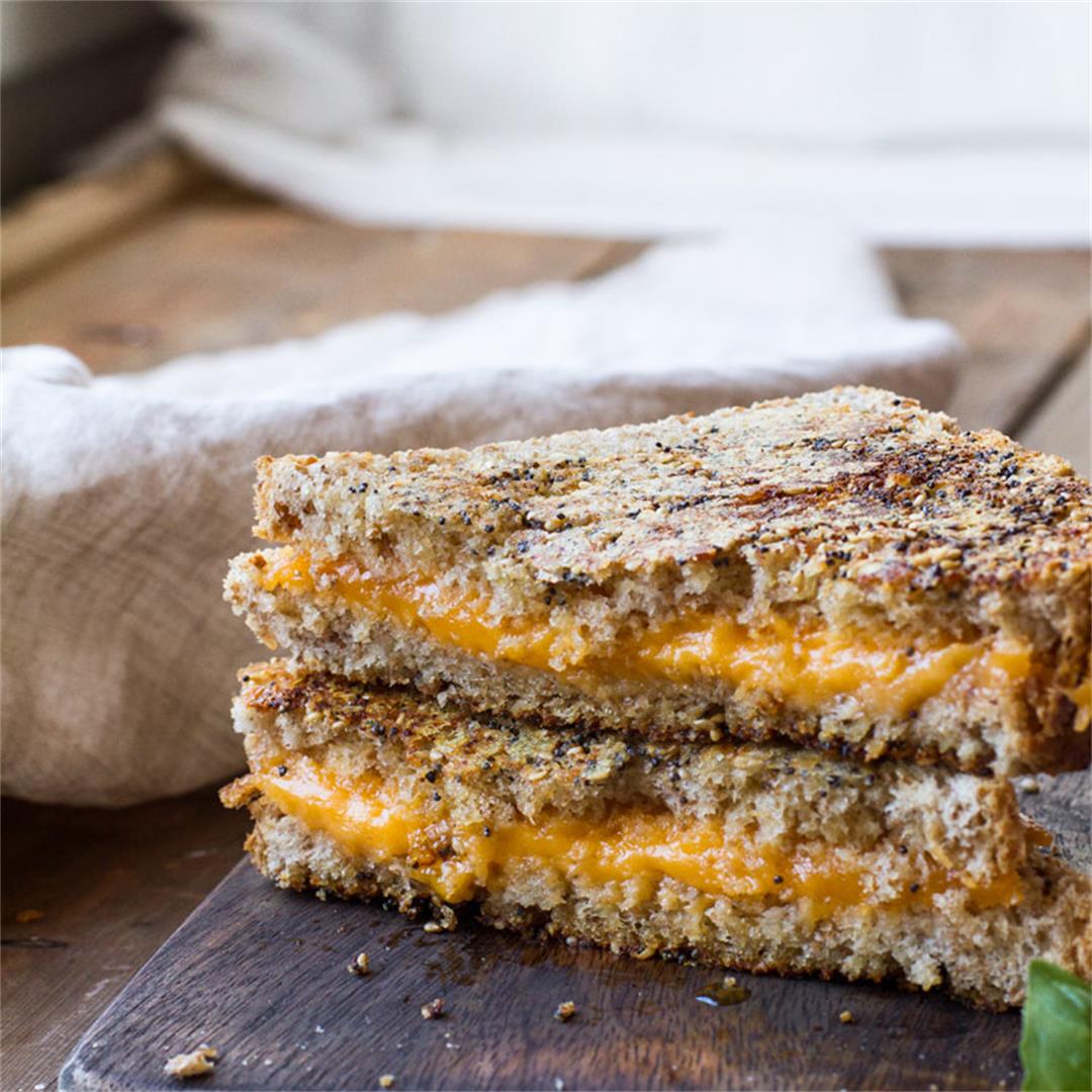 Everything Parmesan Crusted Grilled Cheese