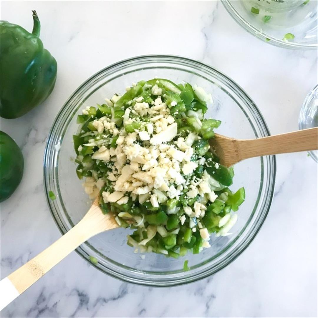 Green Pepper Salad with Salsa Verde Dressing